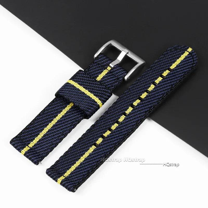 

Quick Release Nylon Strap for Tudor 20 22mm Watch Band for Omega Woven Canvas Fabric Band for Seiko Men Military Sport Bracelet 20mm&steel color buckle