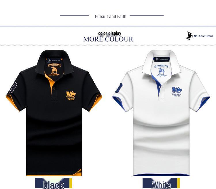 Erkek Yazlık Üst Düzey Polo Yaka Tişört: Kısa Kollu, Devrik Yaka, Bol Kesim, Büyük Beden, Trend Moda.