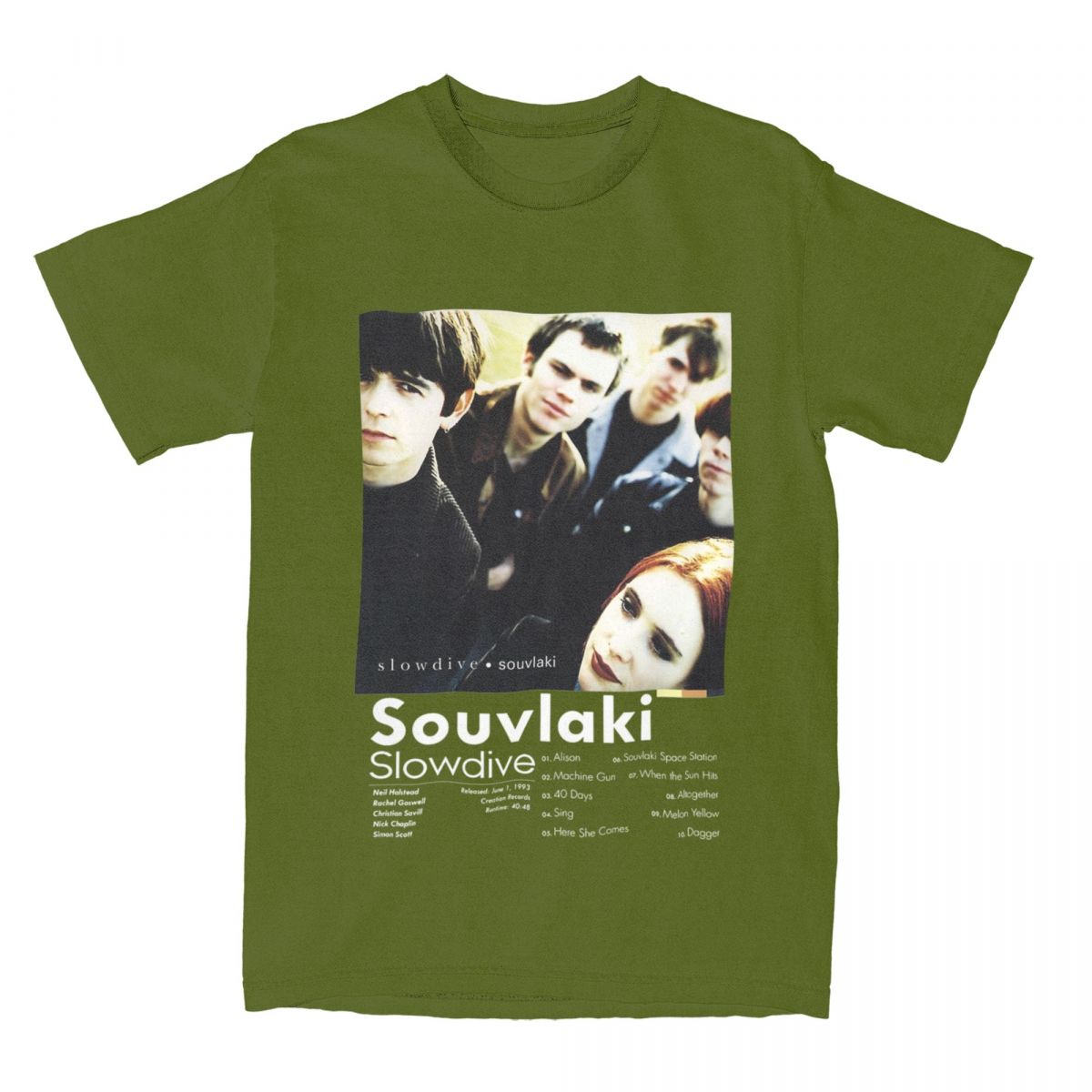 

Slowdive Souvlaki Album Card T-Shirts for Men Vintage Pure Cotton Tees Crewneck Short Sleeve T Shirts 4XL 5XL 6XL Clothes 4XL