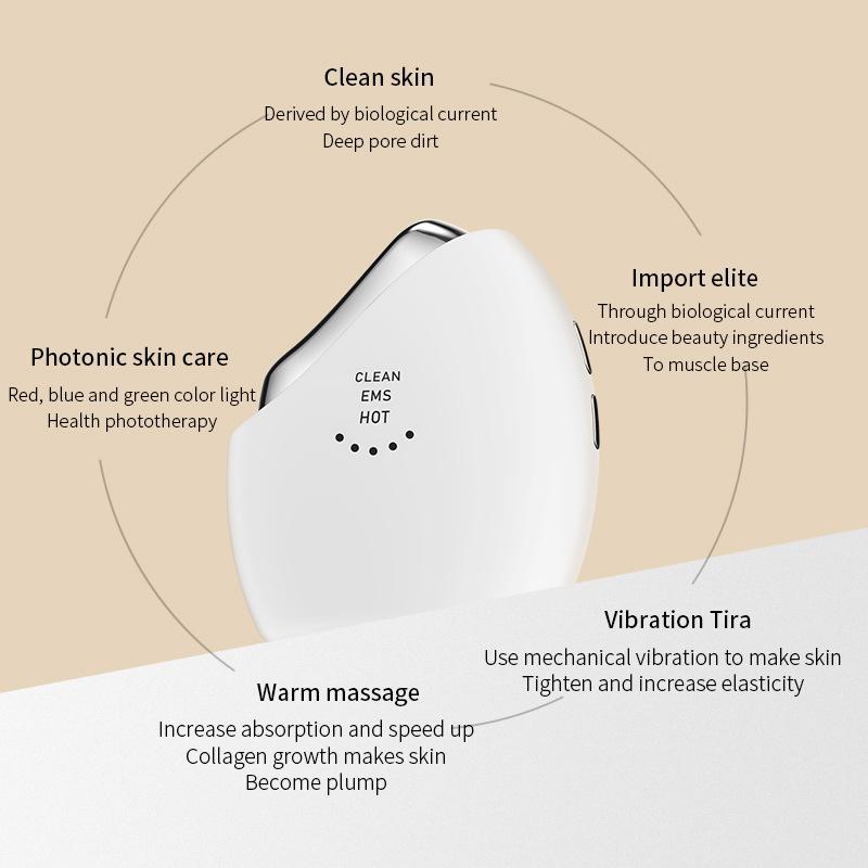 Ansiktspleieinstrument Løft Elektronisk Oppstrammende Lading Ansiktsinnfører EMS Mikrostrøm