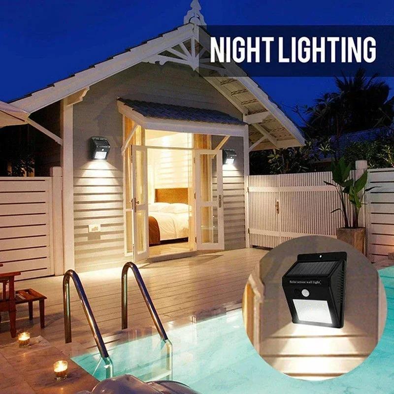 Solar Light PIR Motion Sensor Wall Light Outdoor Solar Lamp Waterproof Solar Powered Sunlight Street Lamp Garden Decor
