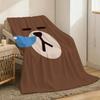 Brown Bear Throw Lightweight 240g Flannel Blanket Soft Skin-friendly for Summer Cooling