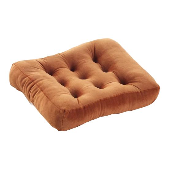 Square Seat Cushion 16x16 Inches Solid Color Stuffed Chair Pad Velvet Thick Seat Cushion for Dining Chair Floor Home Office