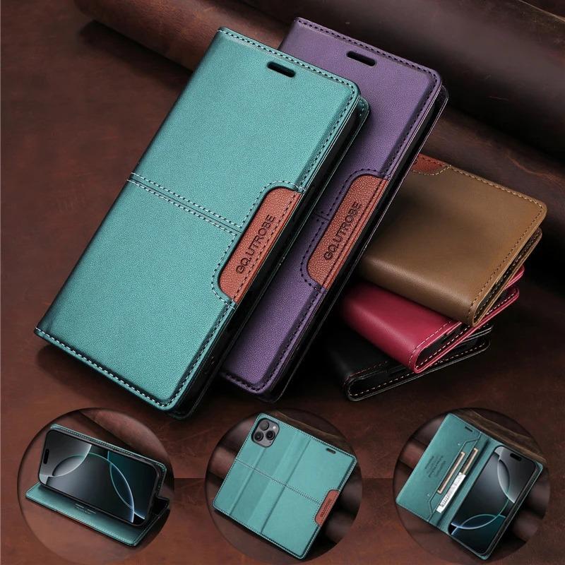 Magnetyczny Portfel Antykradzieżowy Skórzany Pokrowiec Dla OPPO A5 Pro 4G 5G A60 A40 A40m A3X A3 5G Globalny Uchwyt na Karty Etui Książeczkowe typu Flip