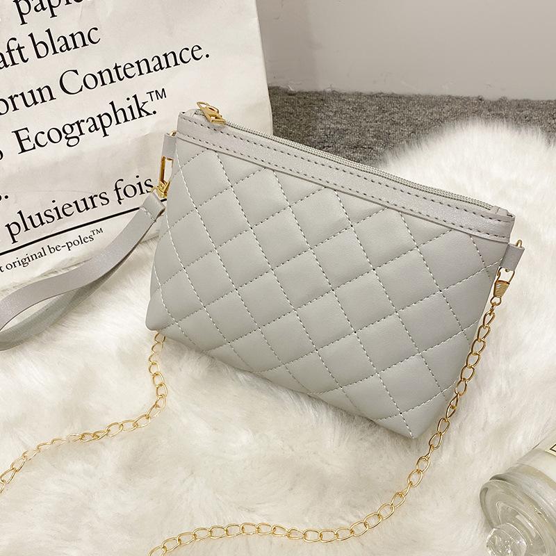 Rhombus chain bag new versatile small bag fashion wallet small square bag embroidered messenger bag