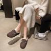 Super fire embroidered bottom Birkenstocks women's autumn and winter new bag head half slippers, wearing versatile cotton slippers