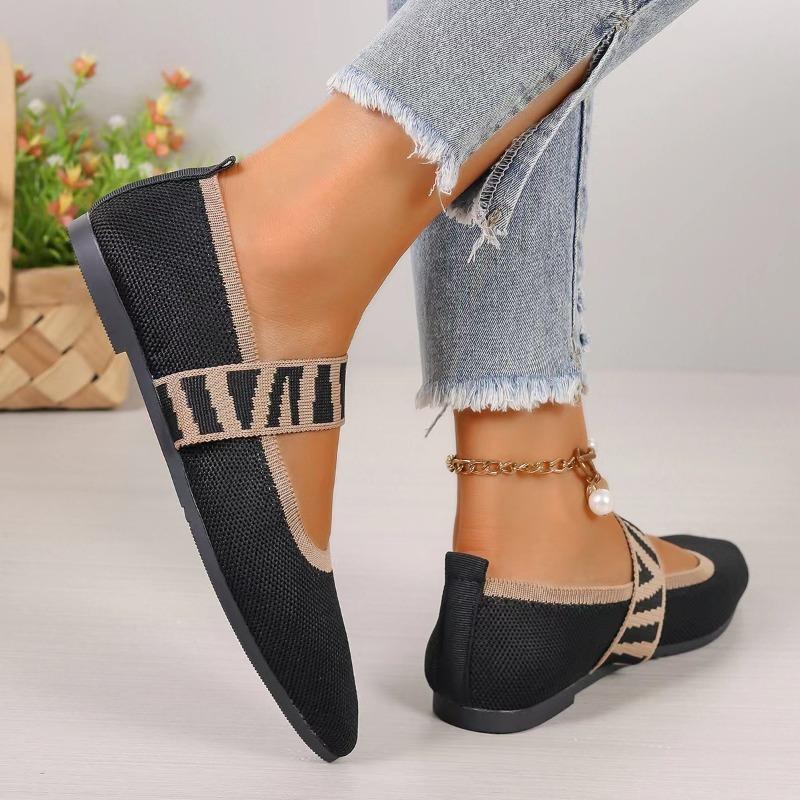 Women's Ballet Flats Casual Shoes Low Heel Elegant Women's Sneakers Comfortable Pointed Toe Mesh Breathable Work Shoes