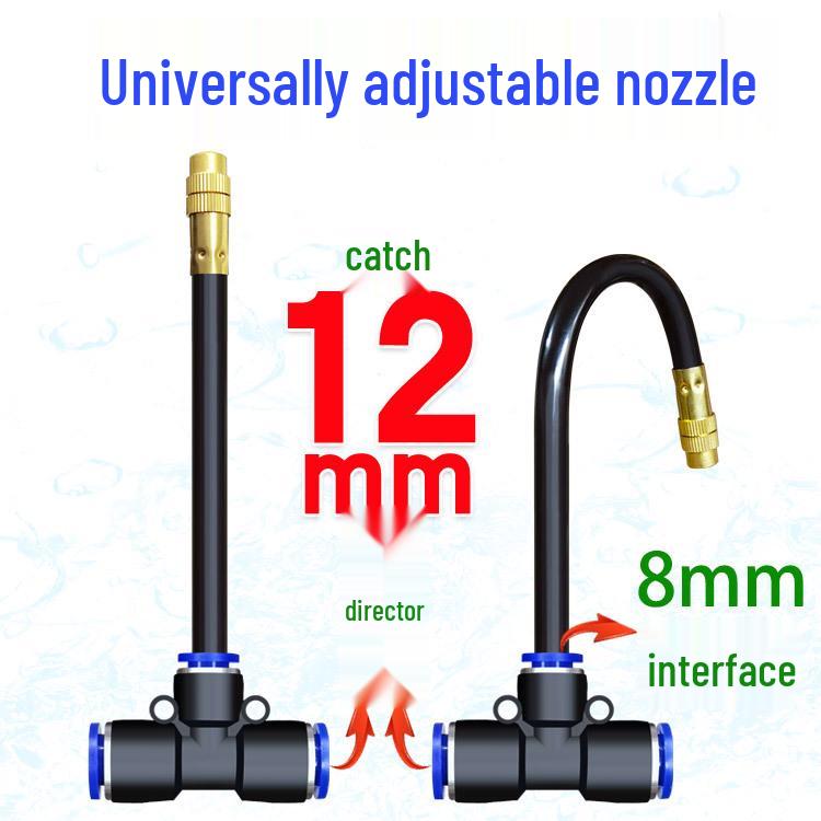 Jiahui Adjustable Atomizing Automatic Watering & Disinfection Sprinkler with Pure Copper Nozzle