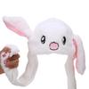 Rabbit Cartoon Womens Hat Winter Plush Moving Bunny Ears Shine Earflaps Movable