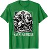 Sint-Joris Doodt De Draak Engeland Katholiek T-shirt 100% Katoen Ronde Hals Korte Mouw Zomer Casual Unisex T-shirt Streetwear