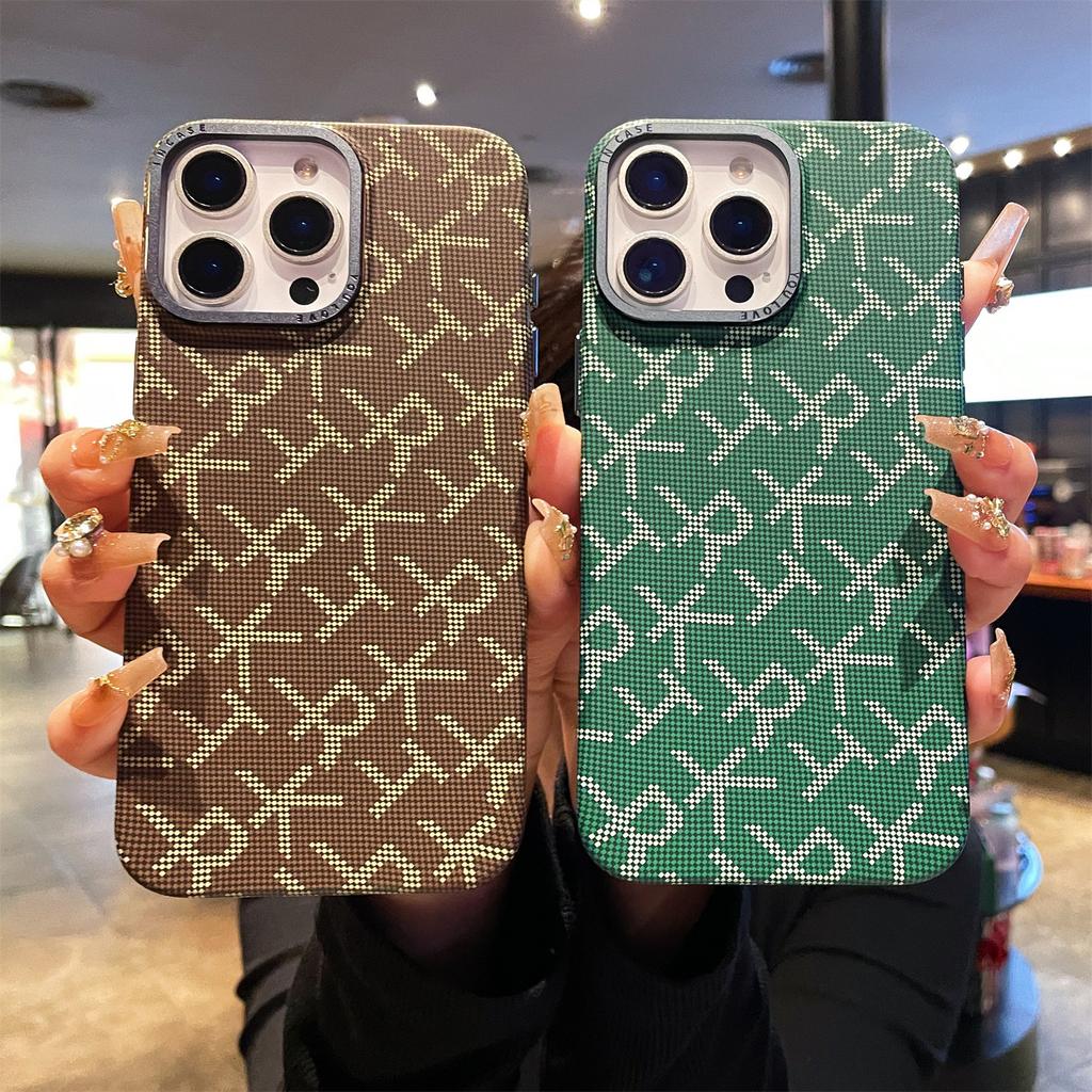 Retro Phone Case for IPhone 16 Carbon Fiber Pattern Protective Case for Apple 15 Promax Case for Huawei Mate70 Trend