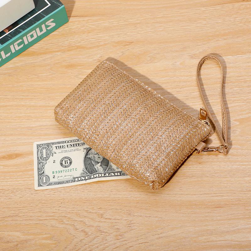 New Ladies' Straw Bag with Large Capacity Wallet, Phone Bag, and Coin Purse
