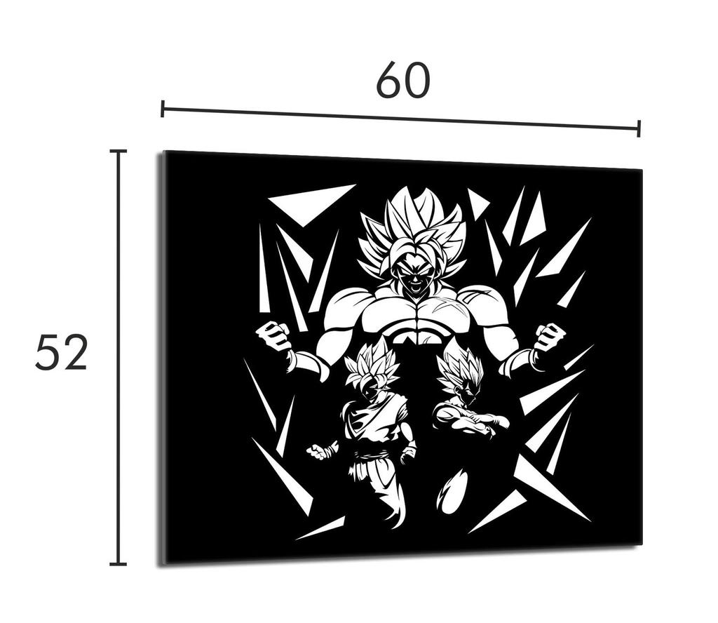 Szklana płyta ochronna na kuchenkę 60x52 Anime