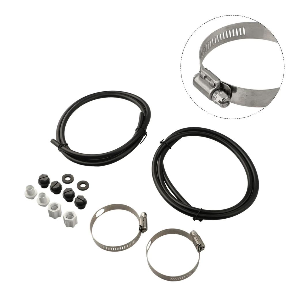 Saddle Clamps Washers Nuts Tube Chlorinator Tubing Off-Line Pool Accessories 2 Sets New Pipe: 4ft High-quality