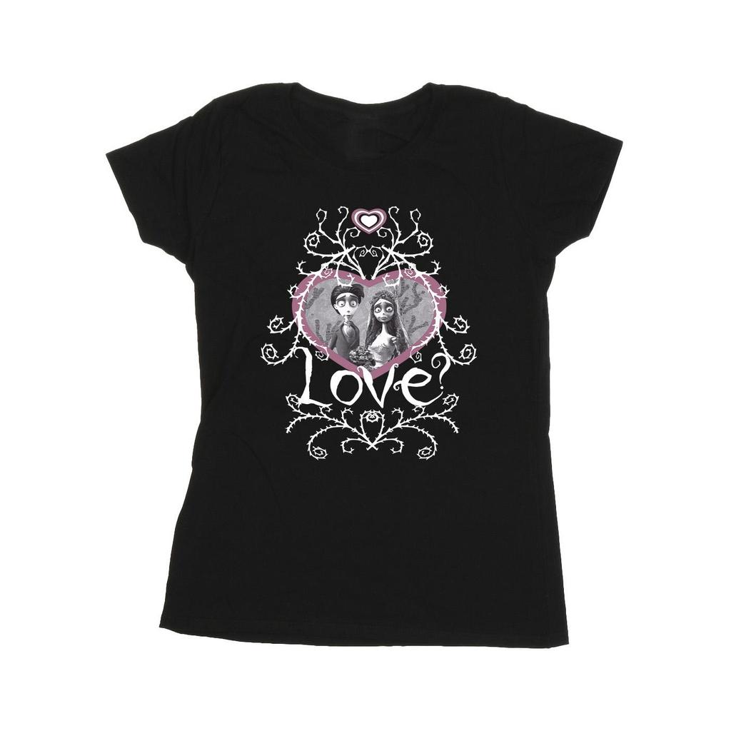 Corpse Bride Womens/Ladies Love Heart Frame Cotton T-Shirt