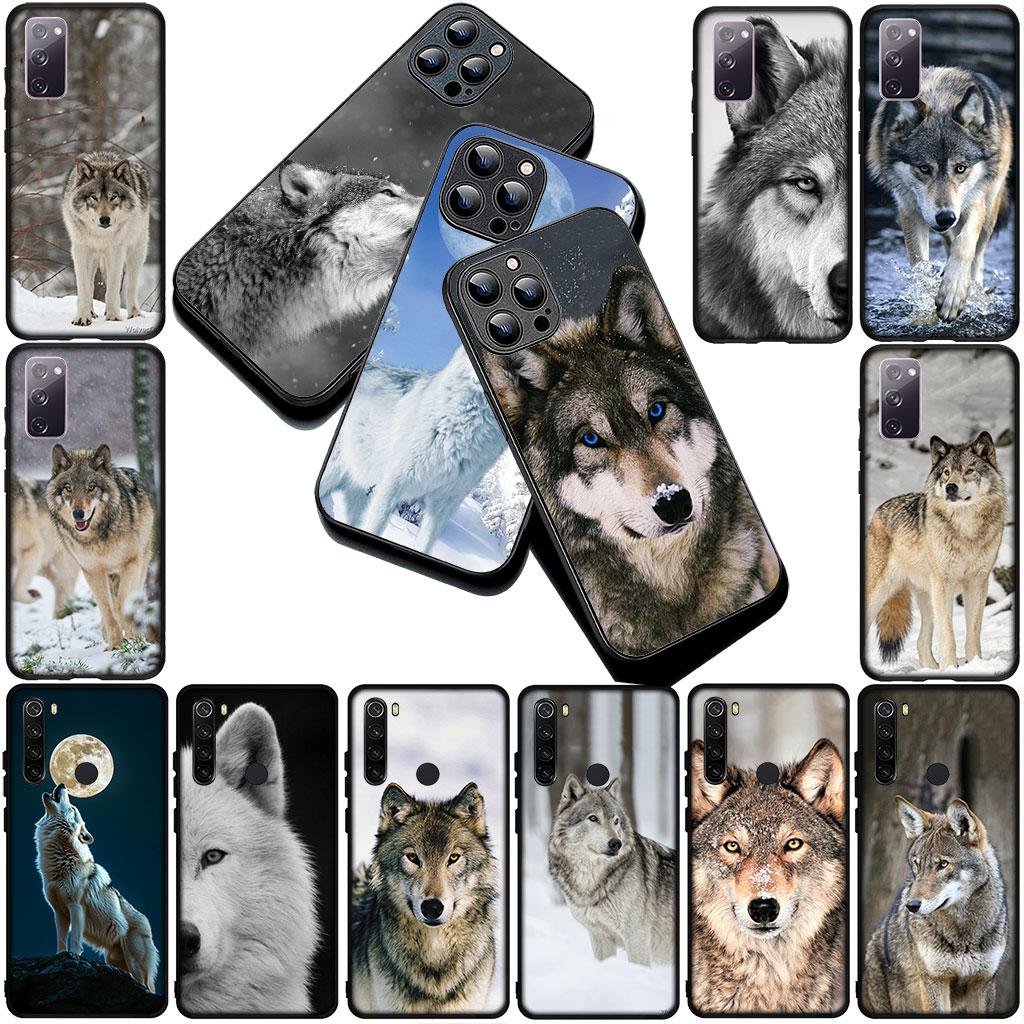 Casing Phone Cover for Samsung Galaxy S22 S21 S20 FE Ultra Plus A07 A17 A15 A16 A25 A57 A37 Case  Animal Stalking Wolf Art