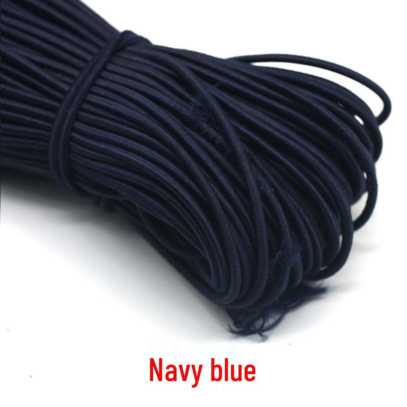 Черные круглые эластичные шнурки - Высокоэластичные резинки, Цветные тонкие шнурки-аксессуары