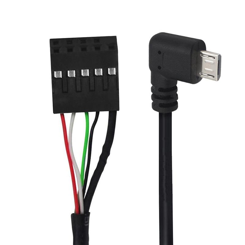 Placa Base de Ordenador PC 9P A Micro USB A Dupont 2.54Mm 5Pin Dupont USB A Micro USB Cable de Datos Lámina de Aluminio + Cable de Malla Tejida