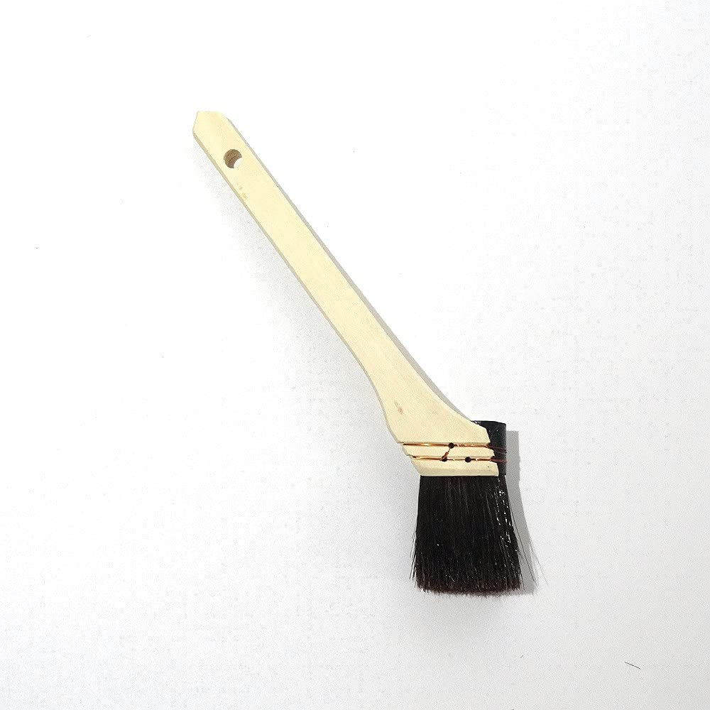 Hakeichi Black Hair Brushes for Premium Black Set of for Rust Prevention On Iron and Ship Bottom Paint Custom-Made Oil-Based Paints, Horsehair, 30mm,