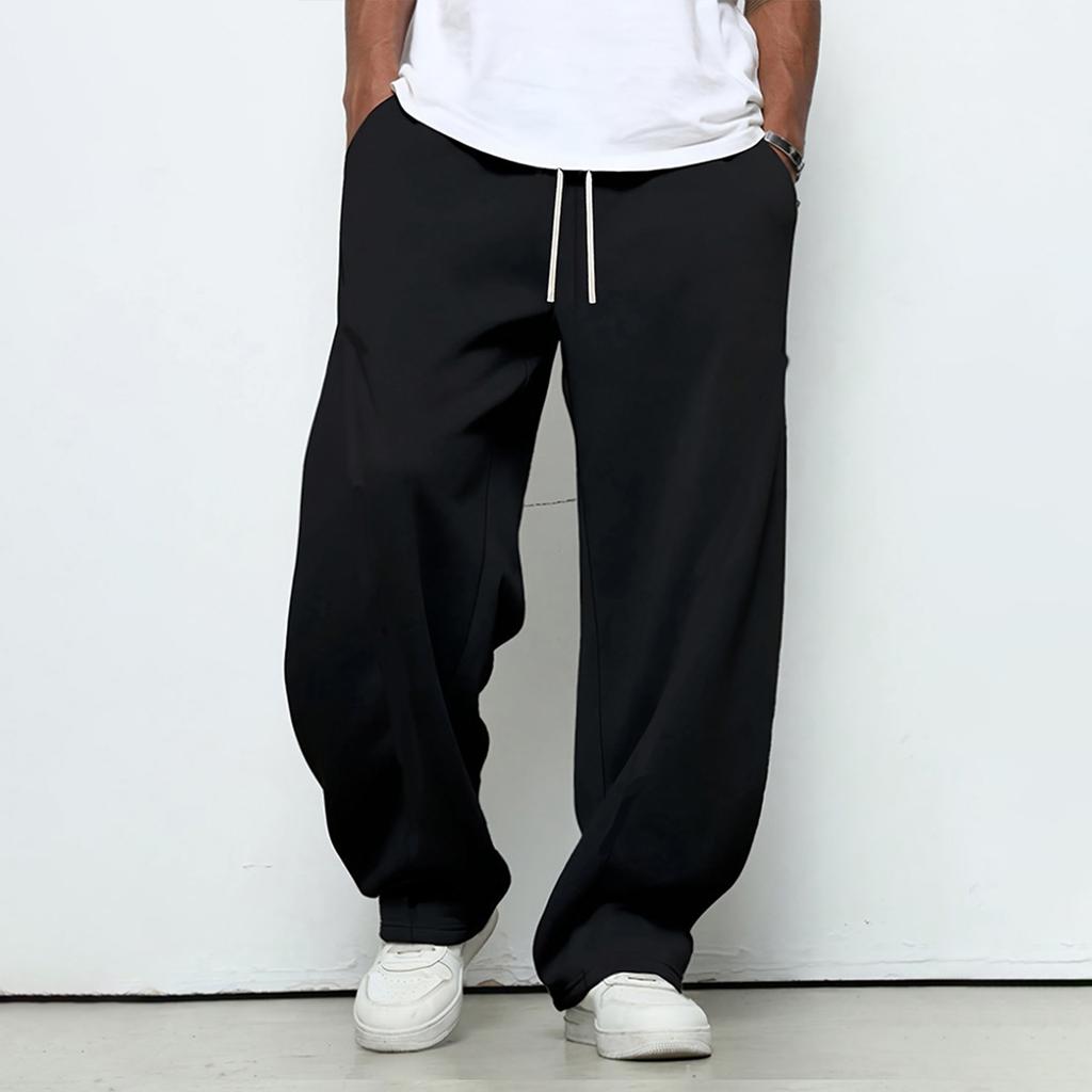 Men's Color Loose Wide Leg Sweatpants Men's Casual Fashion Sweatpants
