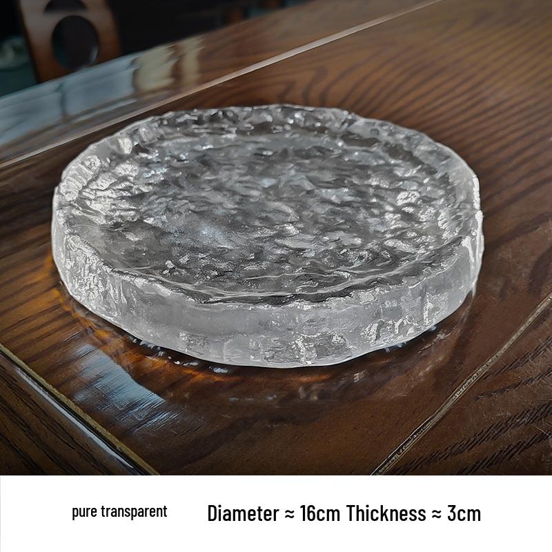 Винтажная японская стеклянная подставка для чая с матовым глазурью – Ручная работа, подставка под горячее и маленький поднос