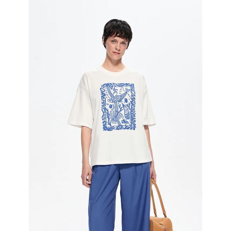 Western Style New Fashion Casual Loose round Neck Print Short sleeve T-shirt Top Printed T-shirt Top