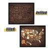 Holz USA Reise Puzzle Board State Reise Tracker Wanddeko Interaktives Reise Souvenir für Zuhause Büro Geschenk für Reisende
