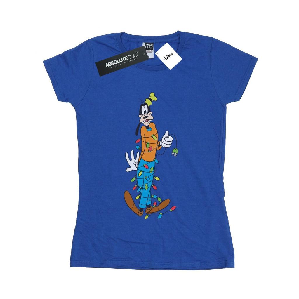 Disney Womens/Ladies Goofy Christmas Lights Cotton T-Shirt