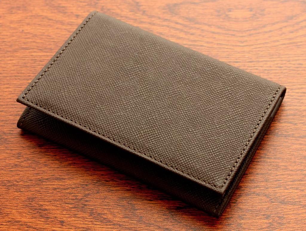 Commuter Pass Square Pass Thin Card Made In Japan [Men's Company] Case, Texture, Case, Holder, (Chocolate Brown)