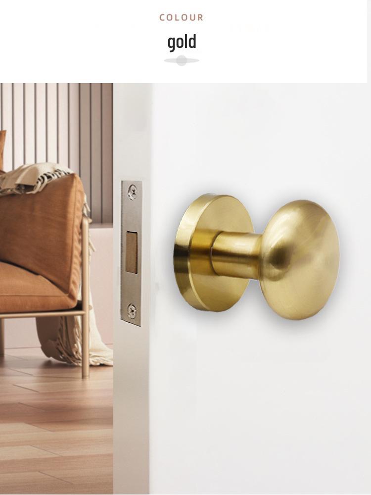 Gray Concealed Invisible Bedroom Door Handle with Hidden Solid Ball Lock