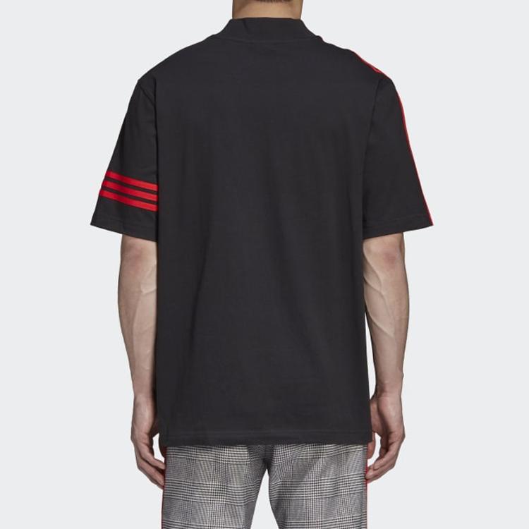 Adidas Originals Trefoil X 424 R.Y.V. Ribbed Collar Loose Short Sleeve Tee Men Tops Black FS6236