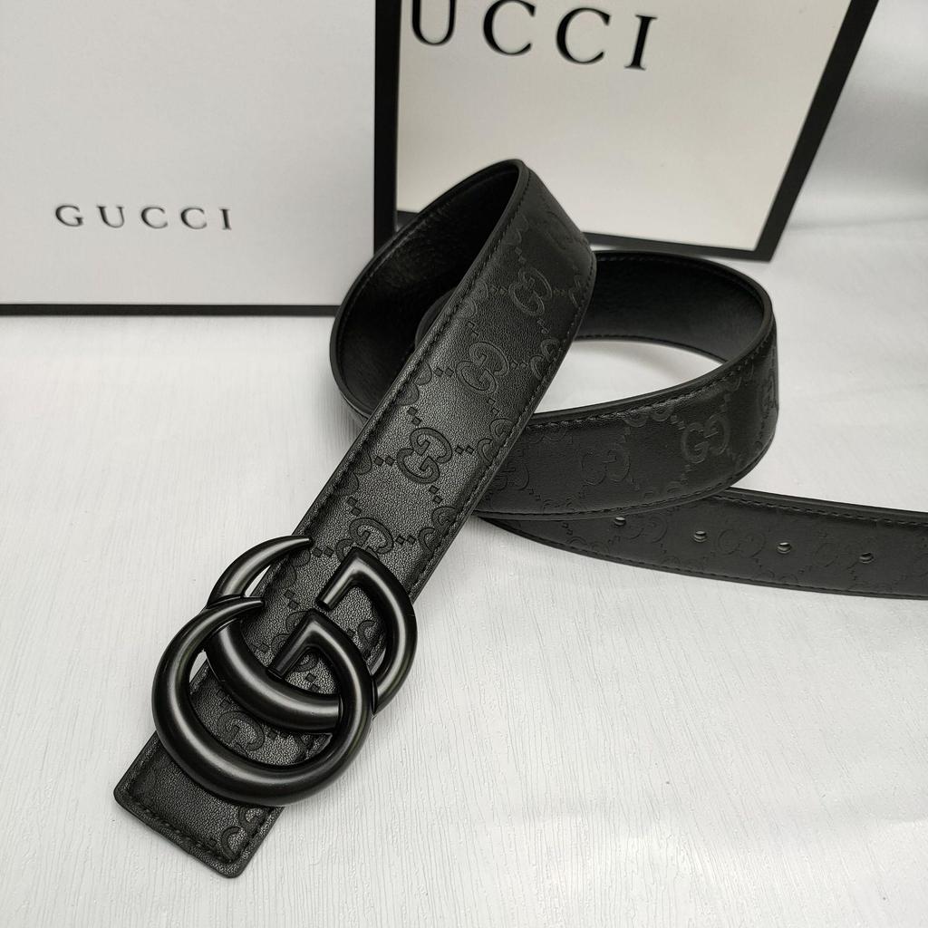Pánský univerzální kožený pásek s přezkou Double G - Trendy ležérní & Business pásek