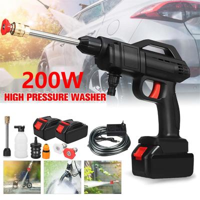 200W Akku-Hochdruckreiniger Waschanlage Sprüh-Wasserpistole Autowäsche Druckwasserreinigungsmaschine Waschmaschine Dropshipping