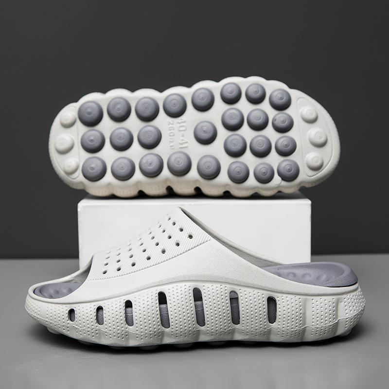 Nuove Pantofole da Uomo Estive Morbide con Suola Spessa, Sandali Traspiranti Antiscivolo per Bagno, Sandali Leggeri da Spiaggia