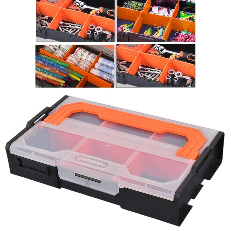Portable Multi Grid Screw Organizer Tool Storage Case Box Crafted from Reinforced PP Material And Slip Resistant Bottom