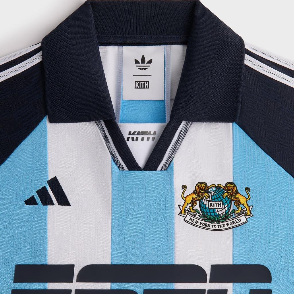 Kith For Adidas Football Espn Jersey  White / Blue Men Tops JF3233