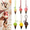 Backpack Pendant Ice Cream Cone Keychain Pendant, Bag Charm with Braided Lanyard Lanyard, Backpacks Hanging Accessory