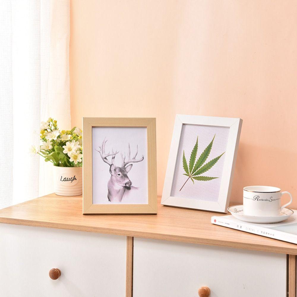 Handcraft Picture Frame Wooden Photo Display Frame Simple Photo Display Holder  Desktop Ornament