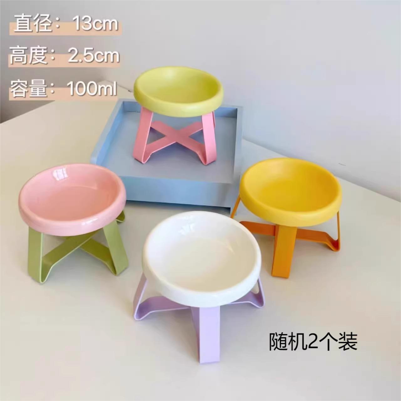 

Летающая тарелка кошачья миска миска для еды и питья для собак ПЭ домашнее животное с держателем для миски кошачья миска