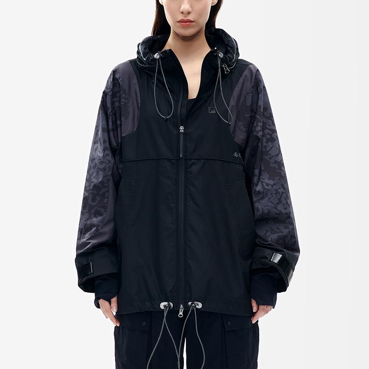Fila Athletics Woven Hooded Jacket Women Jackets Deep-Black A11W211702F-BK