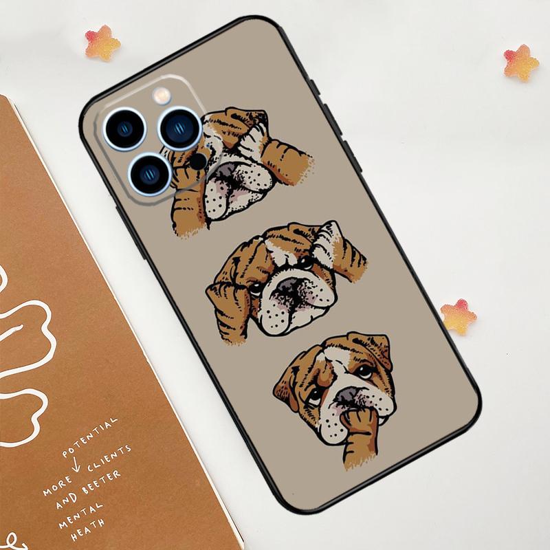 

Чехол с изображением английского бульдога и мопса для iPhone 11 12 13 14 15 16 Pro Max 15 16 Plus 13 12 Mini X XS XR iPhone 15