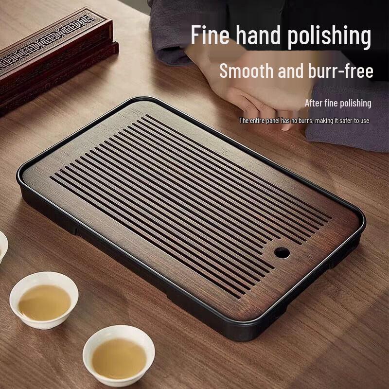 Portable Bamboo Tea Tray with Water Storage