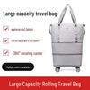 Extra-Large Expandable Travel Duffel with Wheels: Wet/Dry Separation, Lightweight & Practical for Prenatal Storage & Business Trips.