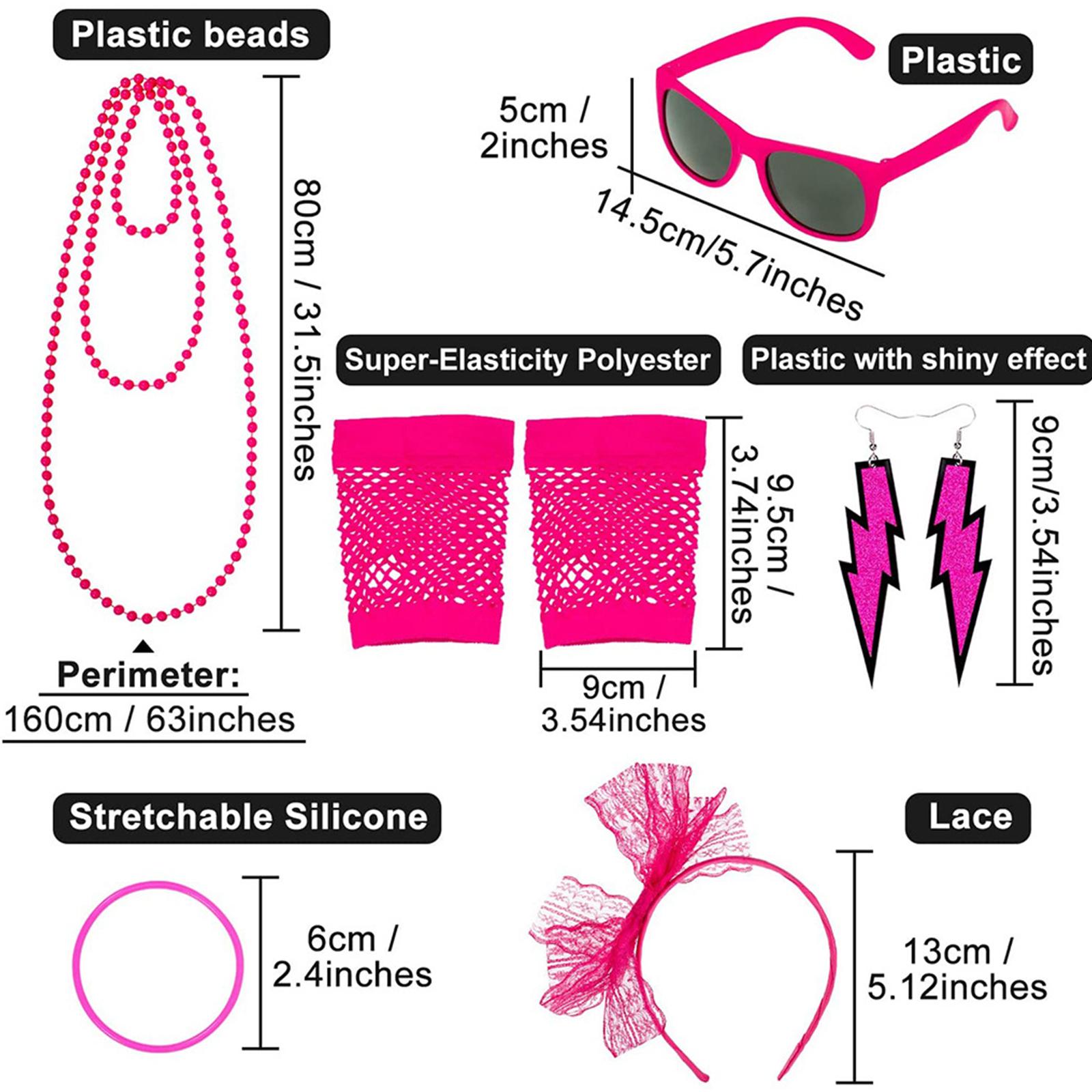 

80S Women Retro Costume Set, T Shirt, Splatter