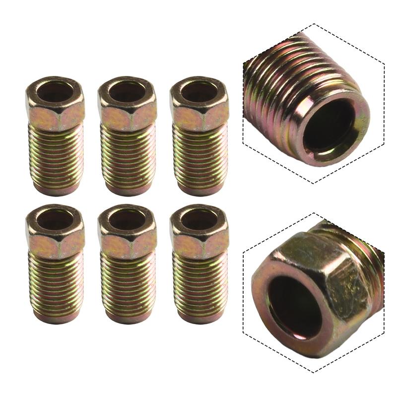 6 Metrische Bremsleitungsverschraubungen M10mm x 1mm Verbinder für 3/16 Leitung Entwickelt für Anwendungen mit umgekehrtem Bördel