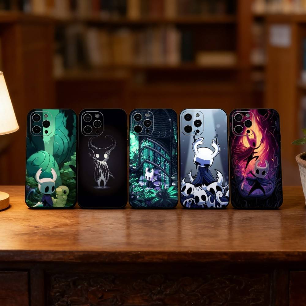 Hollow Knight Phone Case For iPhone 17, 16,15,14,13,12,11 Plus,Pro Max, Others Soft Black Cover