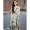 Spring 2025 Floral Oil Painting Dress Set - Fashionable, Elegant, Age-Defying