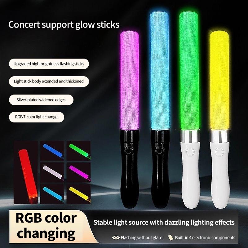 1/5Pcs Glow Sticks with Hook Luminous Fluorescence Light Up Glow in The Dark Club Bar Concert Party Light Sticks Party Props