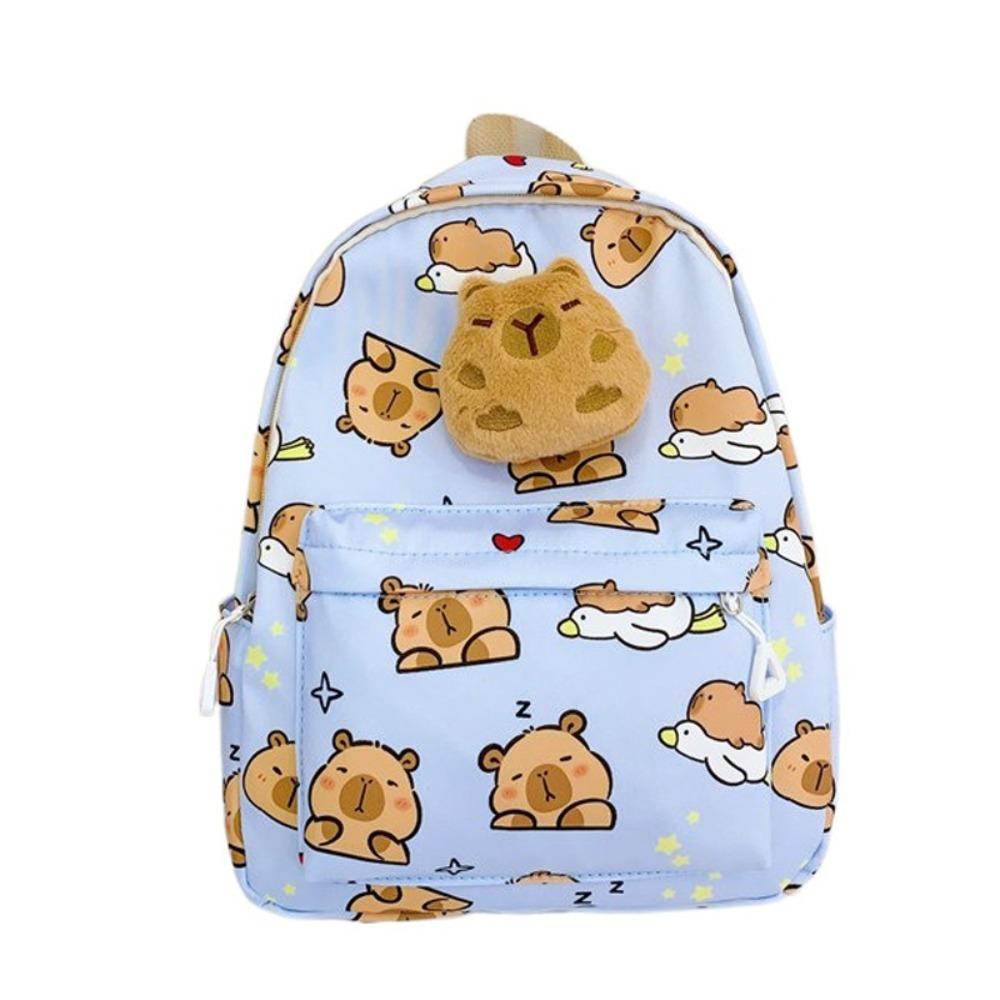 Doll Decoration Capybara Backpack Thickened Large Capacity School Bag Friends