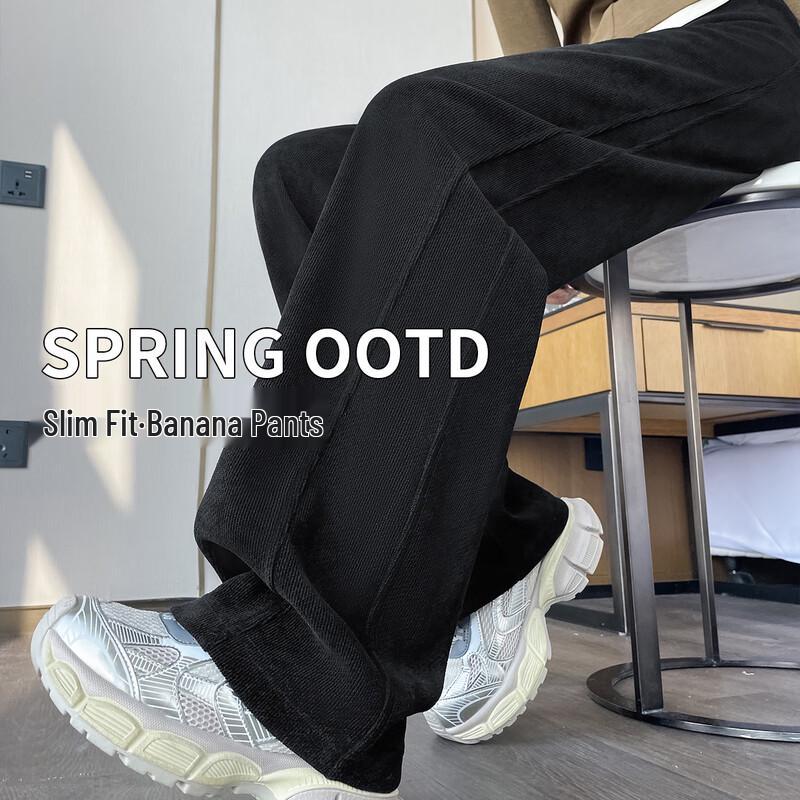 Hstyle Women's High-Waist Wide-Leg Banana Pants